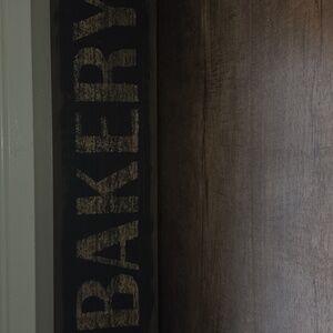 Dark Brown Wooden Bakery Sign